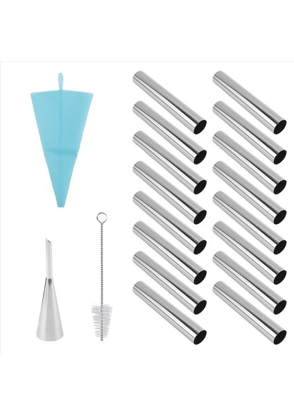 19PCS Cannoli Tüpler Formlar Set Paslanmaz Çelik Yapışmaz Krem Krem Korsası Danimarka Kalıp Kabuk Krem Rulosu (Yurt Dışından) modelleri