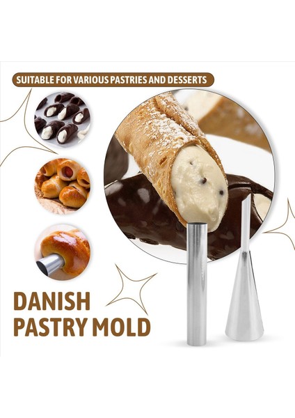 19PCS Cannoli Tüpler Formlar Set Paslanmaz Çelik Yapışmaz Krem Krem Korsası Danimarka Kalıp Kabuk Krem Rulosu (Yurt Dışından) indirimleri