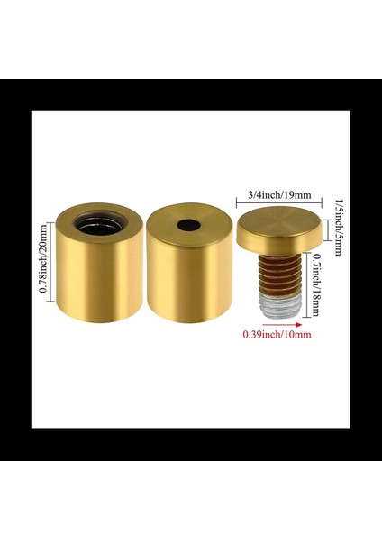 48 Pcs 3/4 Inç x 1inch Paslanmaz Çelik Tabanca Vidaları Duvar Işareti Dikme Montaj Donanımı Reklam Cam Dikme (Yurt Dışından) fırsatları