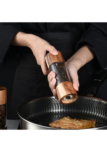 2x Biber Değirmeni Şeffaf Biber Değirmeni Tuz Taşlama Seramik Çekirdek Çok Amaçlı Baharat Şişe Cruet 6 Inç (Yurt Dışından) indirimleri