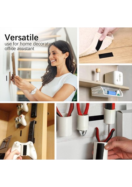 100 Paket Kanca ve Döngü Bandı 1x4 Inç Güçlü Bant Çift Taraflı Yapışkan Yapışkan Yeniden Kullanılabilir Birbirine Geçme Bant (Yurt Dışından) fiyatları