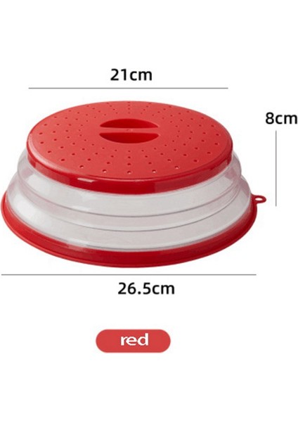 Katlanabilir Mikrodalga Fırlatma Kapağı Mikrodalga Tepsileri Kapaklı Gıda Kapağı (Kırmızı) (Yurt Dışından) modelleri