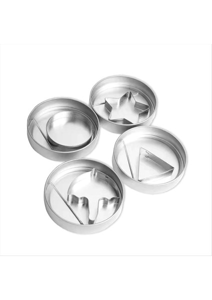 1 Set Koreli Şeker Şeker Yapımı Araçlar Paslanmaz Çelik Kurabiye Kesiciler Yıldız Yuvarlak Şemsiye Üçgen Şekli (Yurt Dışından)