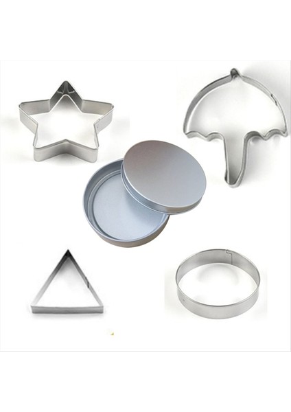 1 Set Koreli Şeker Şeker Yapımı Araçlar Paslanmaz Çelik Kurabiye Kesiciler Yıldız Yuvarlak Şemsiye Üçgen Şekli (Yurt Dışından) indirimleri