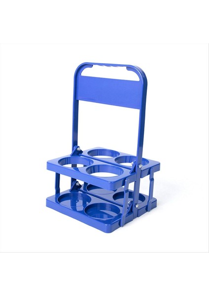 4 Delik Katlanabilir Plastik Içecek Taşıyıcı Saplı Taşınabilir Içecek Tutucu ile Yeniden Kullanılabilir Içecek Tutucu Mavi (Yurt Dışından)