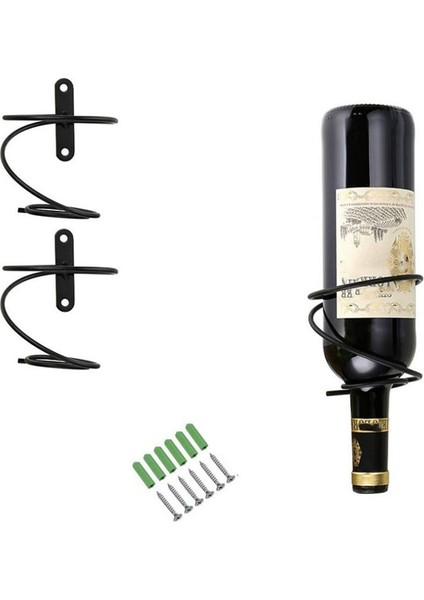 3 Paket Metal Şarap Rafı Duvara Monte Şarap Şişesi Tutucu - Duvar Dekor Sanatı - Montaj Vidaları ve Ankrajlar Dahil (Yurt Dışından) modelleri