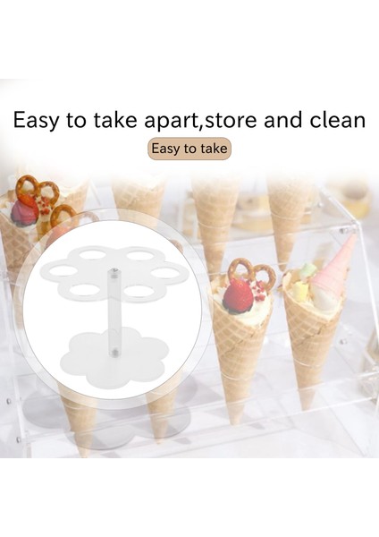 1pcs 6 Delik Akrilik Dondurma Koni Standı Tutucu Şeffaf (Yurt Dışından) fiyatları