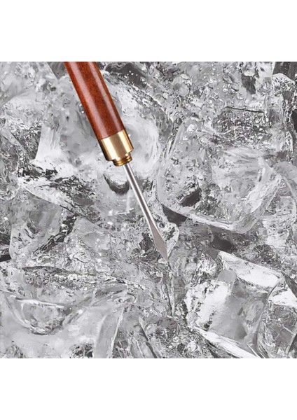 40PCS 6 1 Inç Paslanmaz Çelik Buz Toplama Ahşap Tutamak Buz Toplama Mutfak Çubuklar Piknikler Kamp Için Kapak (Yurt Dışından)