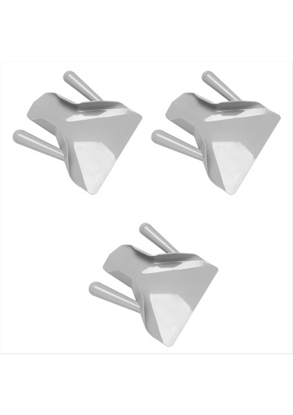 3x Plastik Çip Kepçesi Patates Kızartması Kürek Yükleyici Çip Ambalaj Kürek Huni Patlamış Mısır Fast Food Çift Sap (Yurt Dışından)