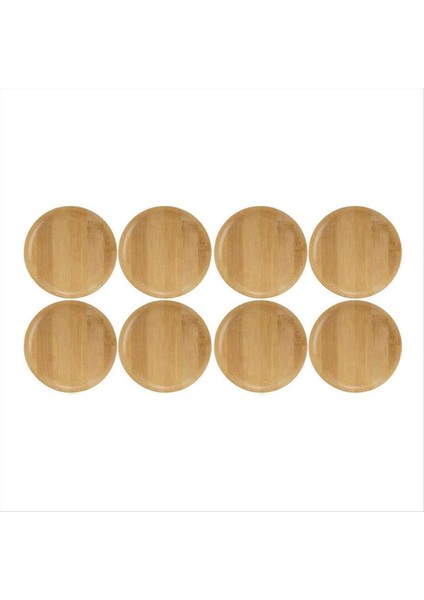 8pcs Şarap Cam Topper 4 Inç Şarap Bardağı Charcuterie Topper Bambu Şarap Cam Topper Bardak Altlık (Yurt Dışından)