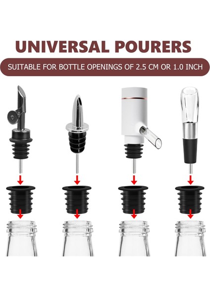 12 Pcs Likör Pourer Adaptörleri Büyük Boyun Likör Şişeleri Için Likör Pour Spout Alkol Için Likör Şişesi Dökümcileri (Yurt Dışından) fiyatları