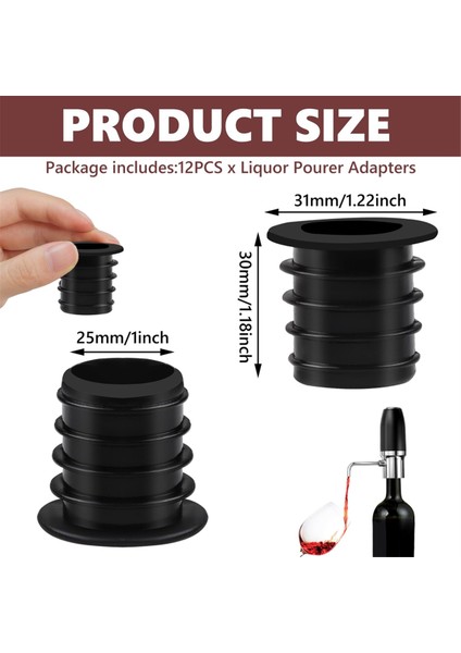 12 Pcs Likör Pourer Adaptörleri Büyük Boyun Likör Şişeleri Için Likör Pour Spout Alkol Için Likör Şişesi Dökümcileri (Yurt Dışından) modelleri