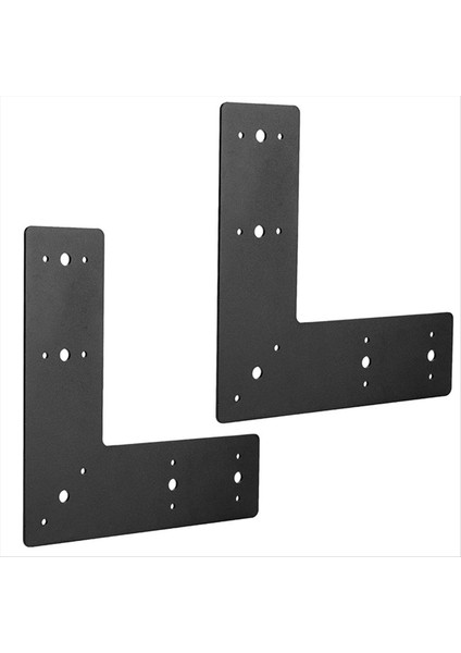 Sağ Açılı Braket 2 Adet Tamir Plakası Düz Düz Çelik L Şekil Braketi Siyah Toz Boya Kiriş Konektörlerine Direk (Yurt Dışından)