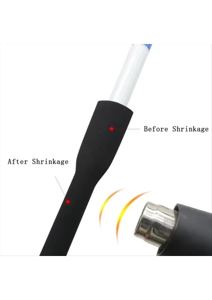 Tek Renkli Antisklid Isı Büzülebilir Tüp Kaymaz Yalıtımlı Yalıtım Kılıfı Su Geçirmez Olta Paketi 5pcs (Yurt Dışından) fırsatları