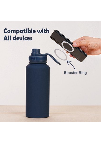 Magsafe Siyah Için Cep Telefonu Manyetik Stand Termal Su Kupası Kapağı ile Vakum Yalıtımlı Şişe Kapağı (Yurt Dışından) modelleri