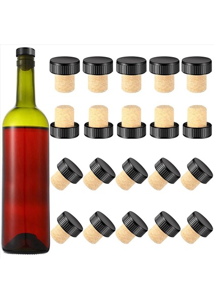 150X Cork Tapaları Cork Stoper Tatma Mantarlar T-Şekilli Şarap Mantarları Plastik Üst Ahşap Şarap Şişesi Tıpa (Yurt Dışından) modelleri