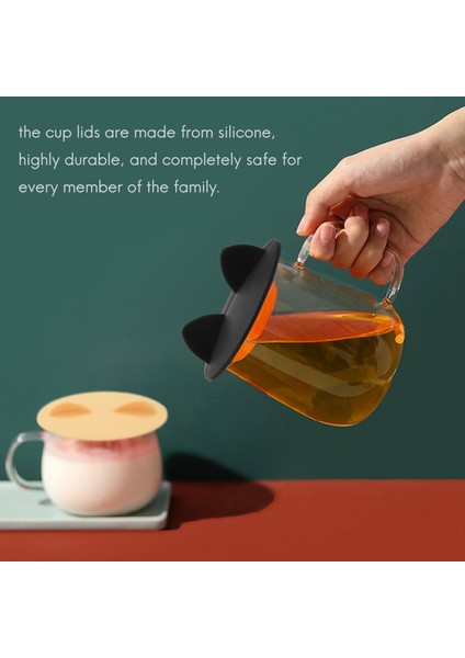 Cam Fincan Kapağı 6 Adet Kedi Kulak Silikon Anti Toz Bardak Kapaklar Çay Kupa Topper Kapak Kahve Fincanı Için Içecekler Için Kapaklar (Yurt Dışından) fiyatları