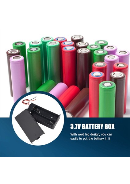 3 7V 2x 18650 Pil Tutucu Konnektörü Depolama Kılıfı Kutusu Açma/kapama Anahtarı Kurşun (Yurt Dışından) modelleri