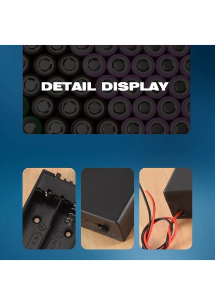 3 7V 2x 18650 Pil Tutucu Konnektörü Depolama Kılıfı Kutusu Açma/kapama Anahtarı Kurşun (Yurt Dışından) indirimleri