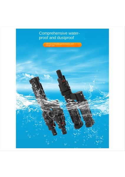 Güneş Fotovoltaik Konnektör T-Tipi Üç Yollu Paralel Seri Konektör Güneş Panel Modülü Su Geçirmez Fiş (Yurt Dışından)