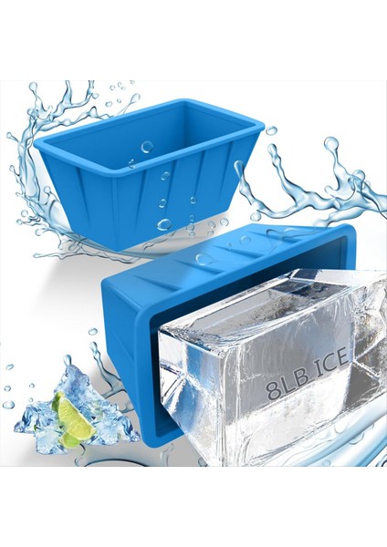 Ekstra Büyük Buz Küp Kalıpları 4 Pack Silikon Buz Blok Kalıplar Buz Dalma Küveti Dondurucu Mavisi Için Yeniden Kullanılabilir Buz Küp Tepsileri (Yurt Dışından) indirimleri