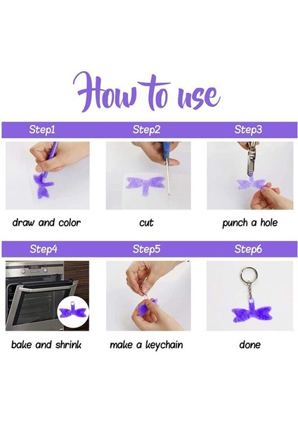 Isı Büzüşme Plastik Levhalar Paketi Boş Büzülme Sanat Filmi 125 Pcs Dıy Süslemeleri Için Anahtarlık Aksesuarları (Yurt Dışından) modelleri