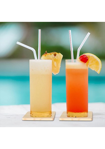 25 Paket Bitmemiş Ahşap Bardak Altlıkları 4 Inç Boş Ahşap Bardak Altlıkları Kaymaz Silikon Noktalar Kare (Yurt Dışından) fiyatları