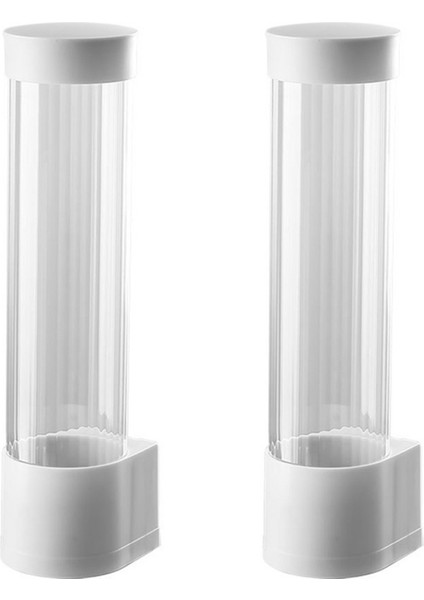 2x Tek Kullanımlık Kupa Tutucu Otomatik Kupa Çıkarma Kağıt Kupa Tutucu Su Kupası Duvar Monte Depolama Yaratıcı Depolama (Yurt Dışından)