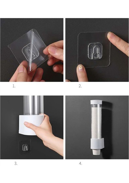2x Tek Kullanımlık Kupa Tutucu Otomatik Kupa Çıkarma Kağıt Kupa Tutucu Su Kupası Duvar Monte Depolama Yaratıcı Depolama (Yurt Dışından) modelleri