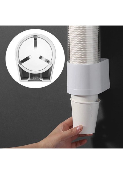 2x Tek Kullanımlık Kupa Tutucu Otomatik Kupa Çıkarma Kağıt Kupa Tutucu Su Kupası Duvar Monte Depolama Yaratıcı Depolama (Yurt Dışından) fırsatları