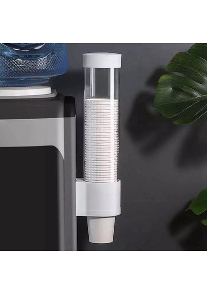 2x Tek Kullanımlık Kupa Tutucu Otomatik Kupa Çıkarma Kağıt Kupa Tutucu Su Kupası Duvar Monte Depolama Yaratıcı Depolama (Yurt Dışından) indirimleri