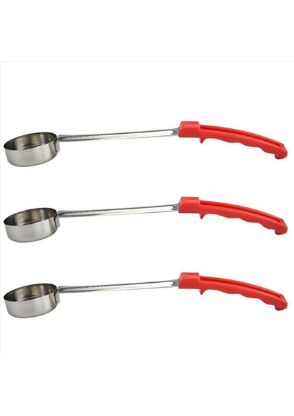 3x Pizza Yayılmış Sos Kauçuk Sapı Düz Dip Mutfak Yemek Kaşığı Paslanmaz Çelik Ölçüm Karıştırıcı Çorba Kaşığı (Yurt Dışından)