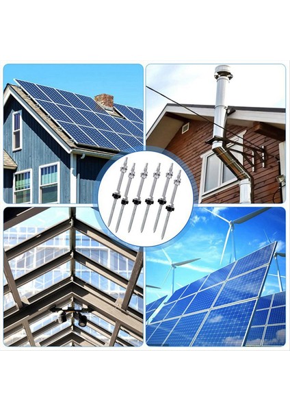 20CM Güneş Askı Cıvataları Güneş Paneli Çatı Montaj Vidaları M10 Güneş Pv Paneli Montaj Braketi Sabitlemek Için Güneş Paneli 6pc (Yurt Dışından) fırsatları