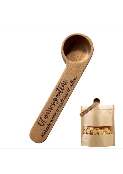 Kahve Ölçüm Kepçe 2-1 Arada Ahşap Oyulmuş Kahve Kepçesi ve Çanta Klip Mutfak Araçları Kahve Kaşık Stili 1 (Yurt Dışından) fırsatları