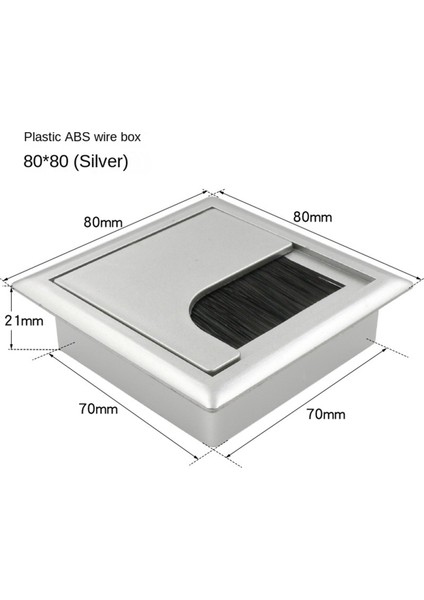 80X80 Ofis Masası Diş Pilki Kutusu Bilgisayar Tablo Telli Deliği Kapak Iplik Deliği Kare Fırça Kapak Plakası Siyah 80X80 (Yurt Dışından) fırsatları