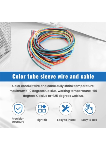 55M/KIT Isı Büzülme Tüpü 11 Boyutlar Renkli Tüp Kilecilik Tel Kablosu 6 Renk (Yurt Dışından) indirimleri
