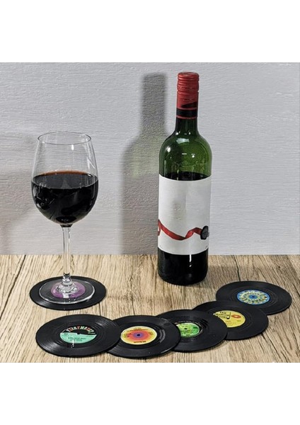Yaratıcı Içecek Bardak Altlıkları Seti 6 Vintage CD Bardak Altlığı Müzik Severler Için Vinil Kayıtlar Eve Taşınma Hostes Leri Stil 2 (Yurt Dışından) fırsatları