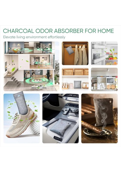 Aktif Kömür Kokusu Emicisi 4X200G Kancalı Güçlü Koku Için Doğa Kokusu Eliminator Bambu Kömür Hava Arıtma (Yurt Dışından) modelleri