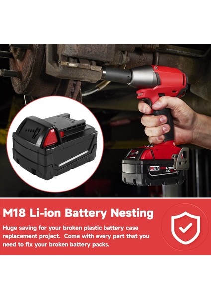 M18B Lı-Ion Pil Plastik Kılıf 18V M18 48-11-1815 3AH 4AH 5AH Pcb Tahtası Kabuğu (Yurt Dışından) fırsatları