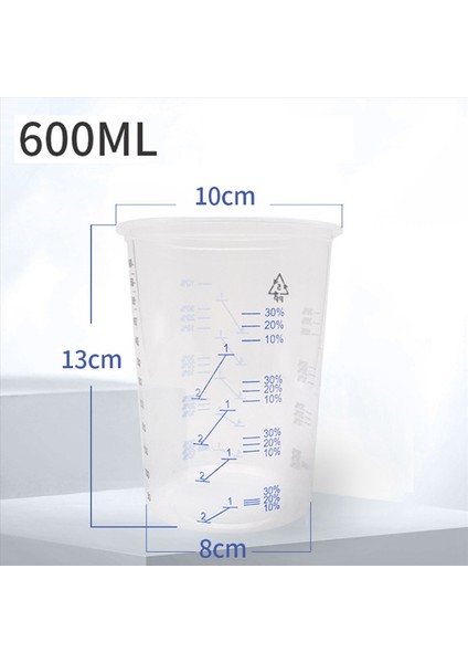 40PCS Plastik Tek Kullanımlık Boya Karıştırma Kupası Ölçümler Reçine Epoksi Için Cups 600ML (Yurt Dışından) fiyatları