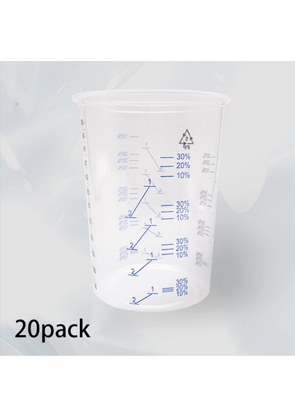 40PCS Plastik Tek Kullanımlık Boya Karıştırma Kupası Ölçümler Reçine Epoksi Için Cups 600ML (Yurt Dışından) fırsatları