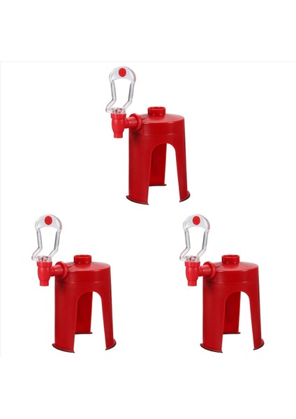 3x Soda Dispenser Fizz Dispenser Içecek Dispenser Su Dispenser Party Cola Sprite Kırmızı (Yurt Dışından)