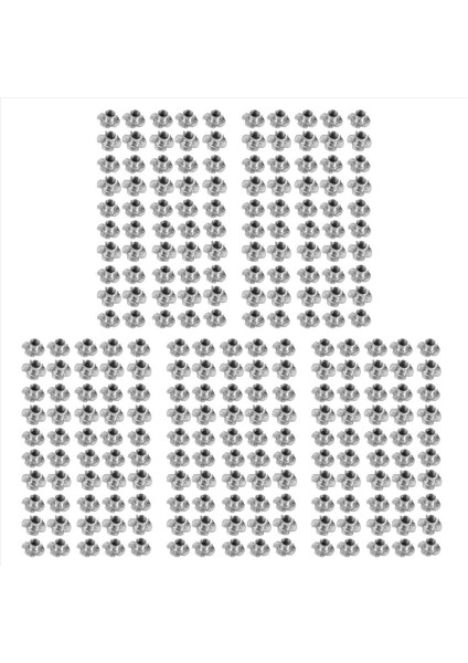 250PCS M8 Metal Esir T Fındık Pronged Tee Fıstığı Metrik (Yurt Dışından)