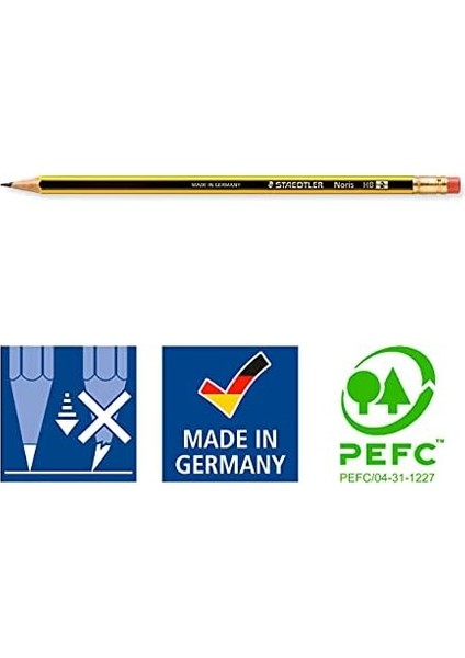 1222BK3DA Noris Silgili Hb Kurşun 3'lü Blister modelleri