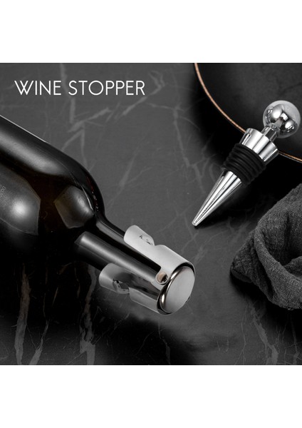 Şarap Şişe Durdurucu 5 Adet Vakum Sızdırmazlık Mühür Koruyucu Paslanmaz Çelik Plastik Şarap Mantarları Şarap Koleksiyonu (Yurt Dışından) fırsatları