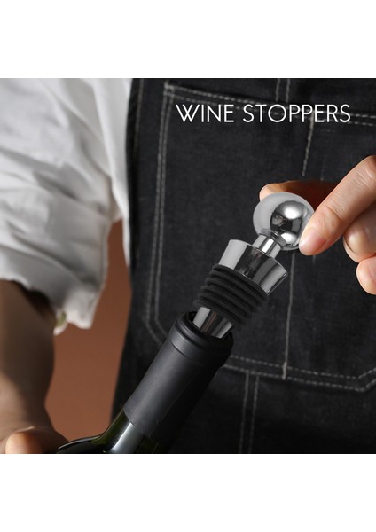 Şarap Şişe Durdurucu 5 Adet Vakum Sızdırmazlık Mühür Koruyucu Paslanmaz Çelik Plastik Şarap Mantarları Şarap Koleksiyonu (Yurt Dışından) indirimleri