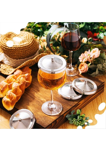 6 Adet Paslanmaz Çelik Şarap Cam Kapakları Fincan Kapaklar Şarap Cam Kapakları Içecekler Için Böcekleri Uzak Tutmak Için Kahve Kupaları Çay Bardağı (Yurt Dışından) fırsatları