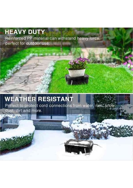 Dış Mekan Elektrik Kutusu Su Geçirmez Uzatma Kablosu Kapağı Hava Durumu Geçirmez Çıkış Soket Fiş Güç Şeridi Siyah (Yurt Dışından) fiyatları