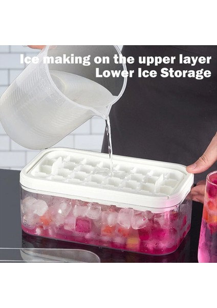 Kapaklı Buz Küpü Kabı Buz Küpleri Kalıplar Dondurucu Için Buz Tepsileri Buz Küpü Tepsisi Kalıp Buz Dondurucu Kabı Çıkarılabilir (Yurt Dışından) fiyatları