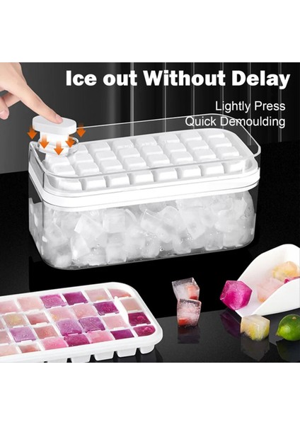 Kapaklı Buz Küpü Kabı Buz Küpleri Kalıplar Dondurucu Için Buz Tepsileri Buz Küpü Tepsisi Kalıp Buz Dondurucu Kabı Çıkarılabilir (Yurt Dışından) indirimleri